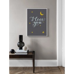 Постер в рамке "I love you"