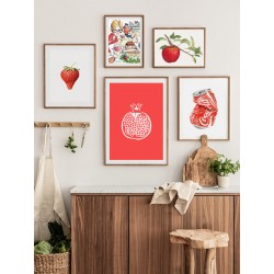 Комплект постеров в рамках "Fruity Vintage"