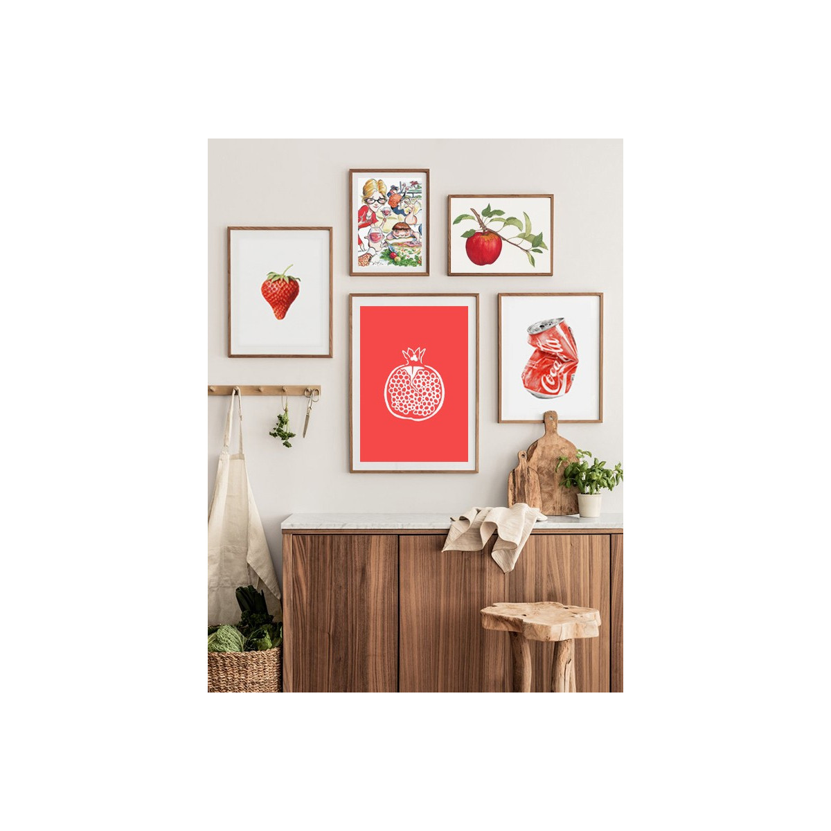 Комплект постеров в рамках "Fruity Vintage"