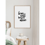 Постер "Love will keep us alive"