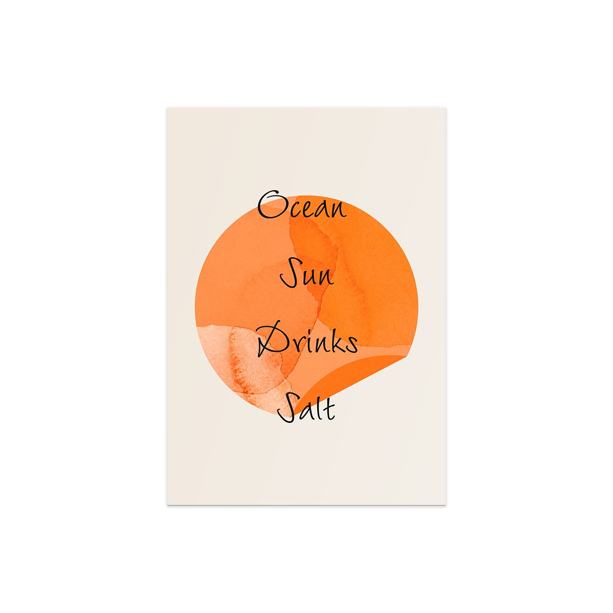 Постер "Ocean Sun Drinks Salt"