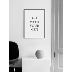 Постер в рамке "Go with your gut"