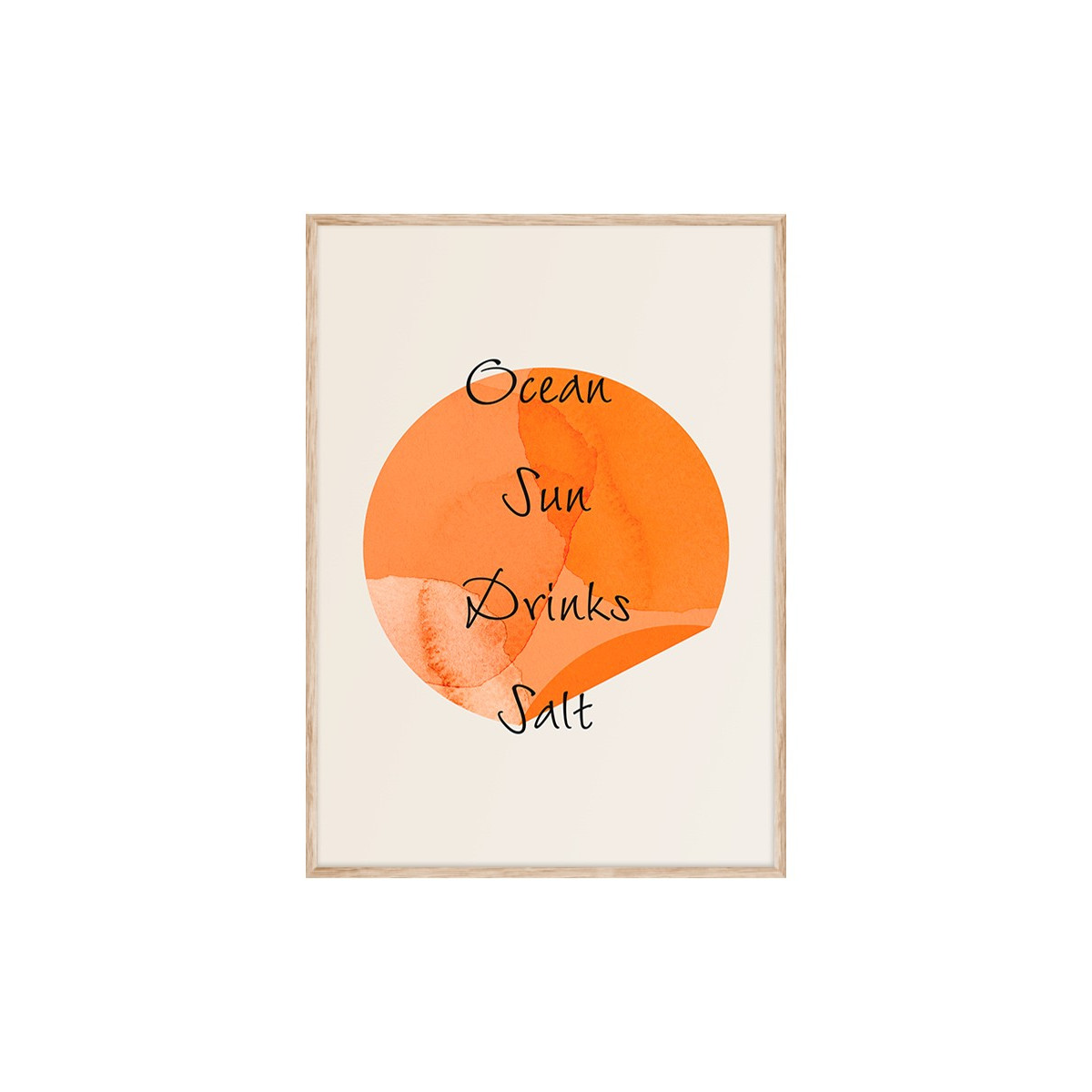 Постер в рамке "Ocean Sun Drinks Salt"