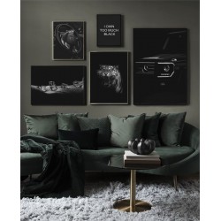 Постер в рамке "I own too much black"