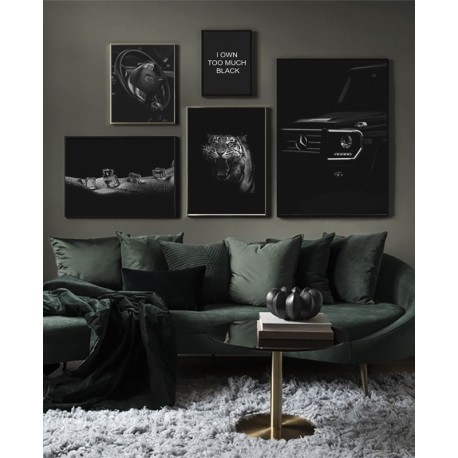 Постер в рамке "I own too much black"