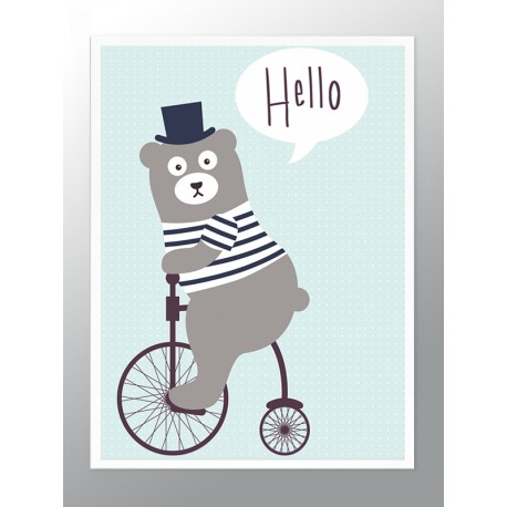 Постер в рамке "Hello"
