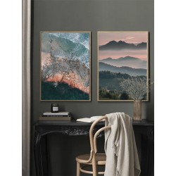 Постер "Туманное утро в горах"