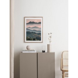 Постер в рамке "Закат в горах"