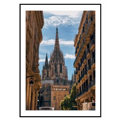 Постер в рамці "Собор Святого Хреста і святої Євлалії. Барселона, Іспанія"