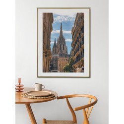 Постер в рамці "Собор Святого Хреста і святої Євлалії. Барселона, Іспанія"