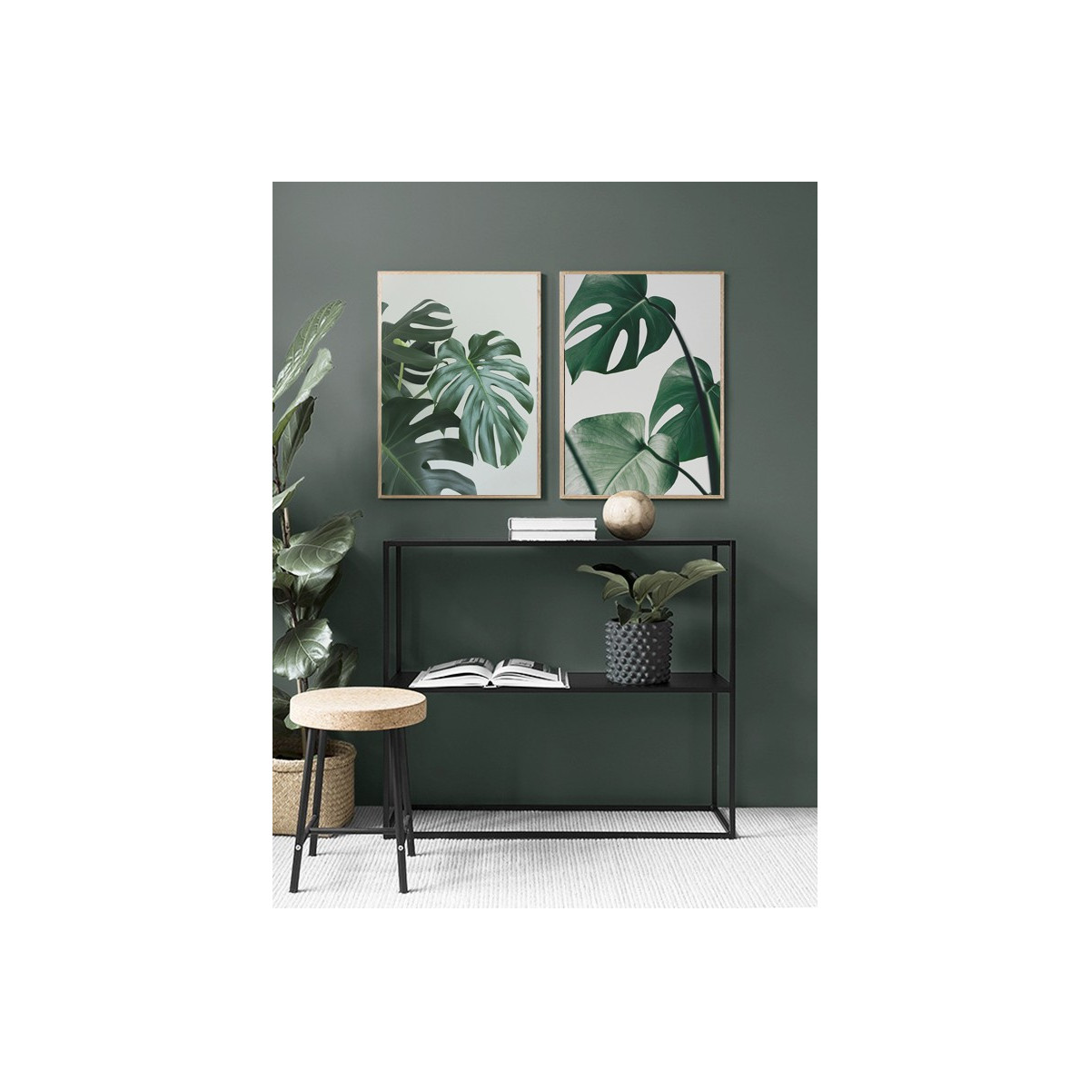 Комплект постеров в рамках "Monstera"