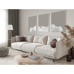 Комплект постеров в рамках "На облаках. Серый"