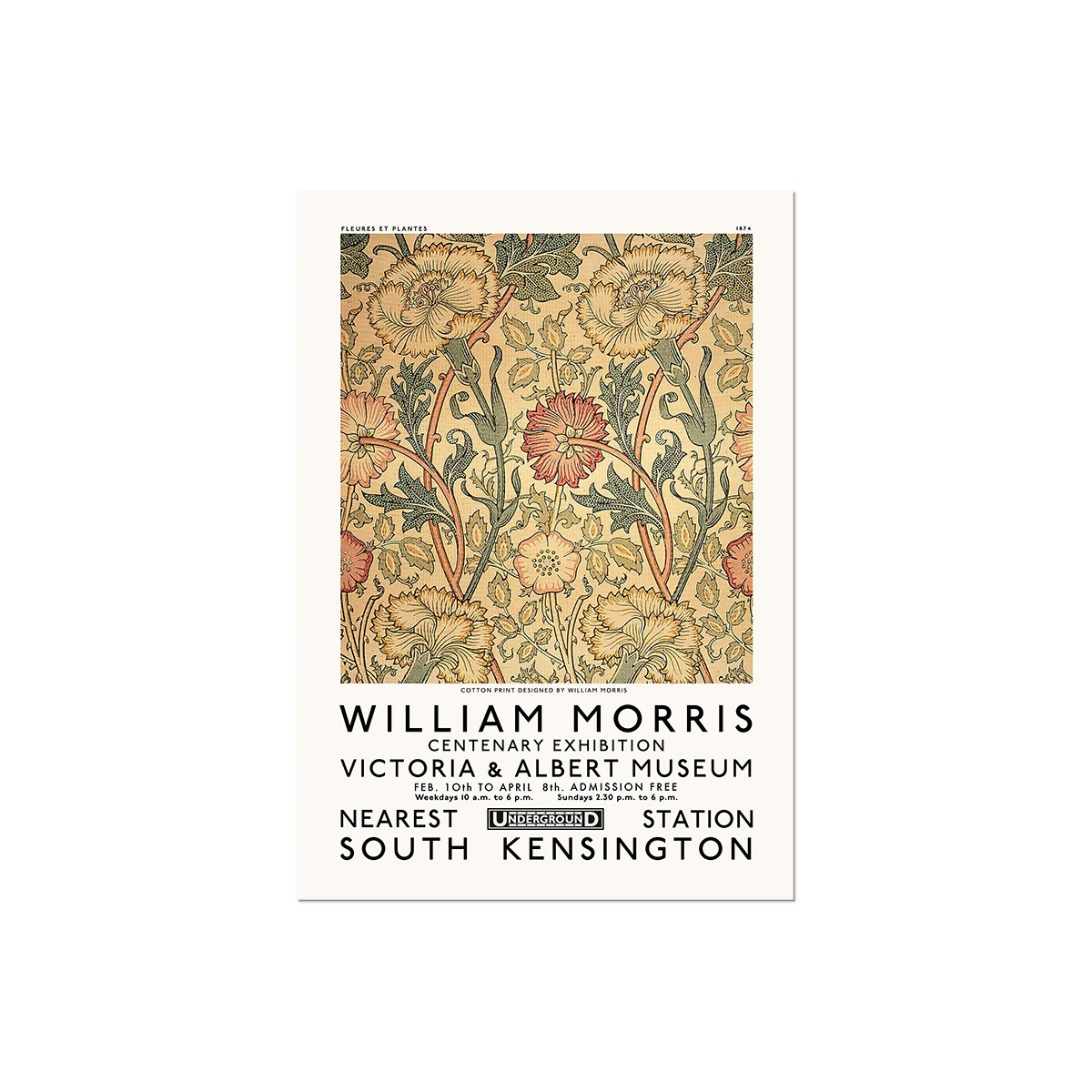 Постер "Pink and Rose. William Morris"
