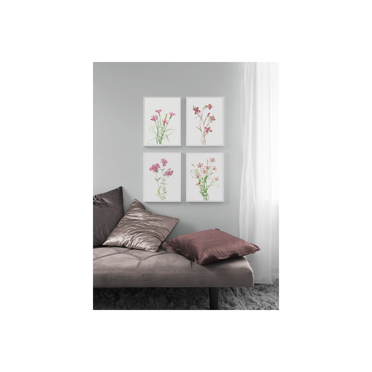 Комплект постеров в рамках "Botanical. Flowers"