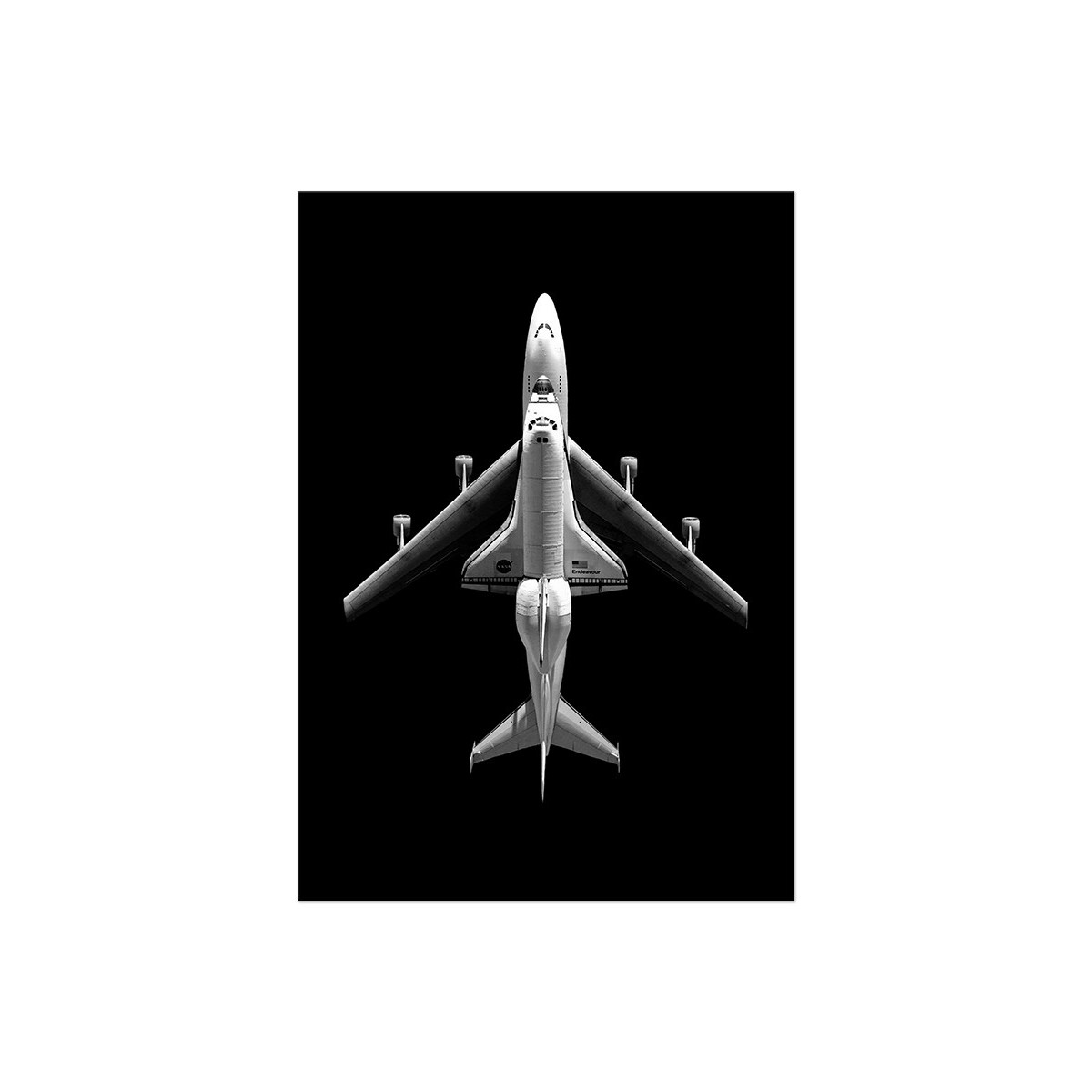 Постер "Space Shuttle Endeavor Mounted On 747 - 2008"