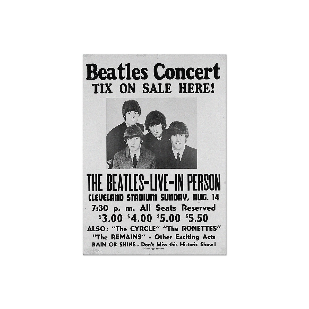 Постер "Original concert poster The Beatles"