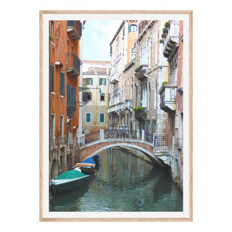 Постер "Canal with gondola, Venice, Italy"