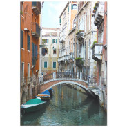 Постер "Canal with gondola, Venice, Italy"