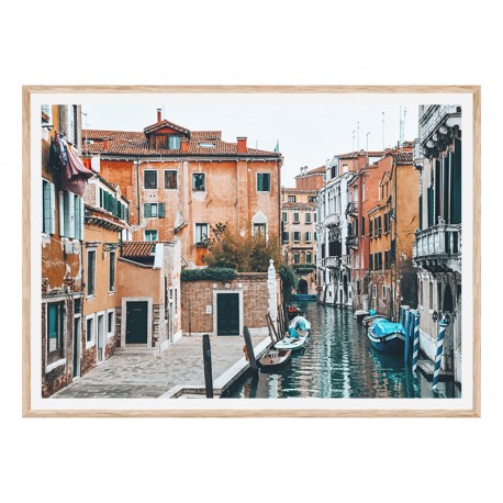 Постер "Canal with gondola, Venice, Italy"