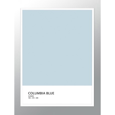 Постер "Columbia blue Pantone"