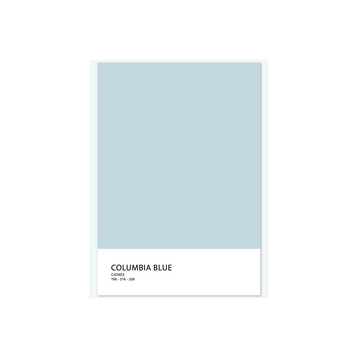 Постер "Columbia blue Pantone"