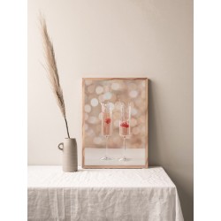 Постер "Шампанское с клубникой"