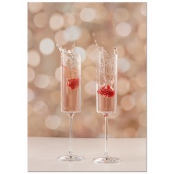 Постер "Шампанское с клубникой"