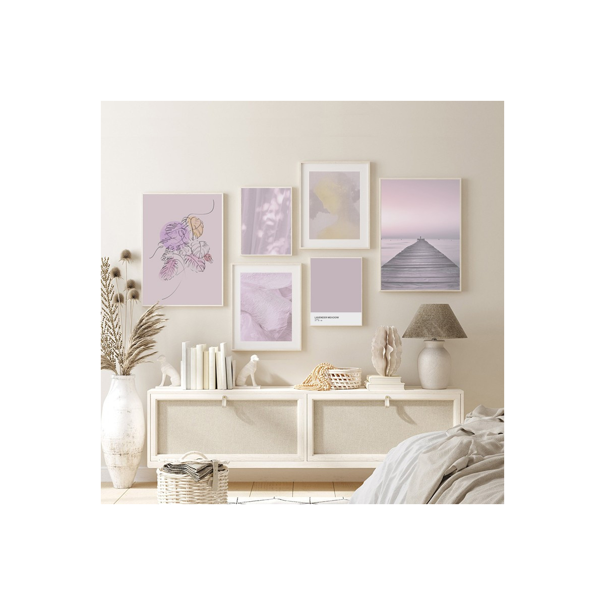 Комплект постеров в рамках "Lavender meadow"