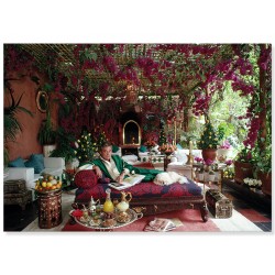 Постер "Адольфо де Веласко отдыхает на веранде в Марракеше, апрель 1988 года. (Фото Слима Аарона)"