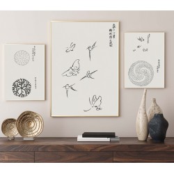 Постер "Abstract Japanese Bird. Kagezami"
