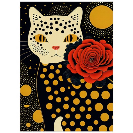 Постер "Cat Art. Yayoi Kusama"