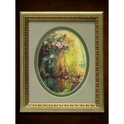 Паспарту ткань "Зеленый мох"