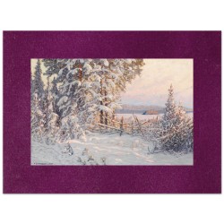 Паспарту бархат "Баклажан"