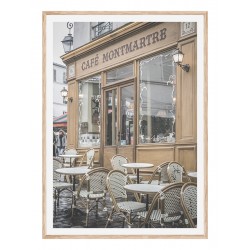 Постер в рамке "Кафе Монмартр. Париж" размер на выбор