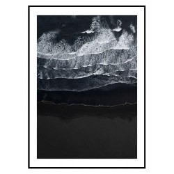 Постер в рамке "Black sand beach" размер на выбор