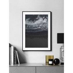 Постер в рамке "Black sand beach" размер на выбор