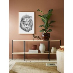 Постер в рамке "Лев" размер на выбор