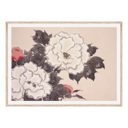 Постер в рамці "Півонії. Камісака Секка. 1909" розмір на вибір