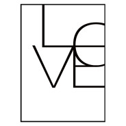 Постер в рамке "Love" размер на выбор