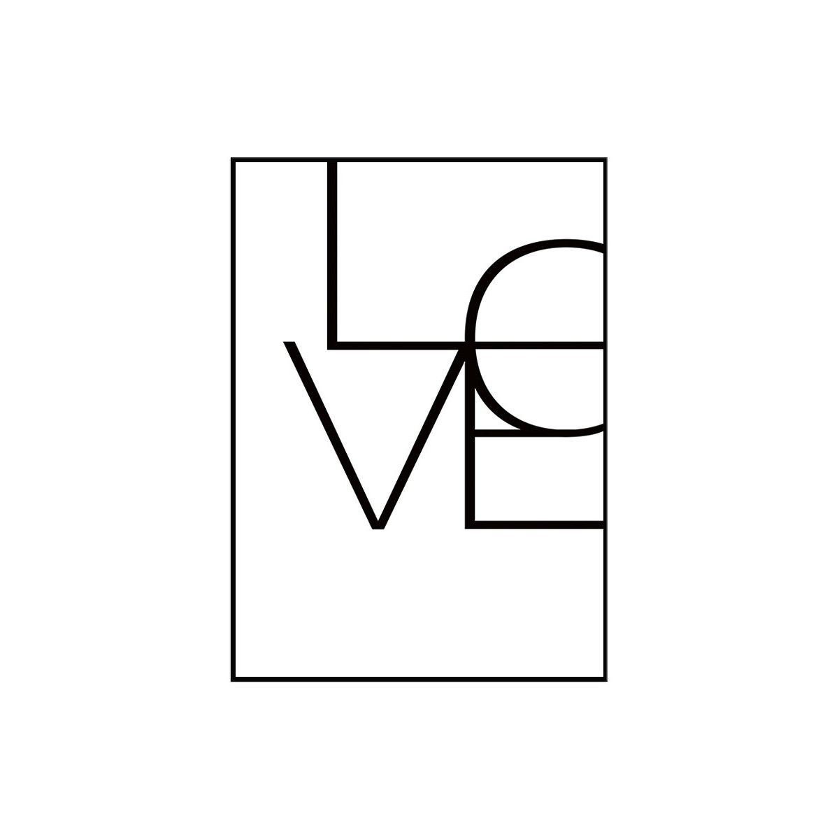 Постер в рамке "Love" размер на выбор
