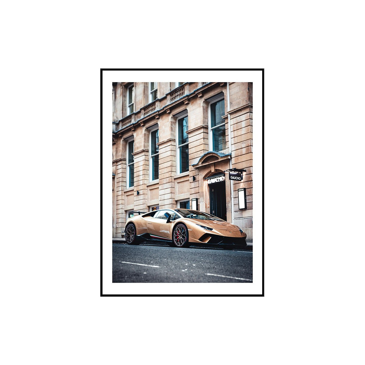Постер в рамке " Lamborghini Huracan EVO Spyder" размер на выбор