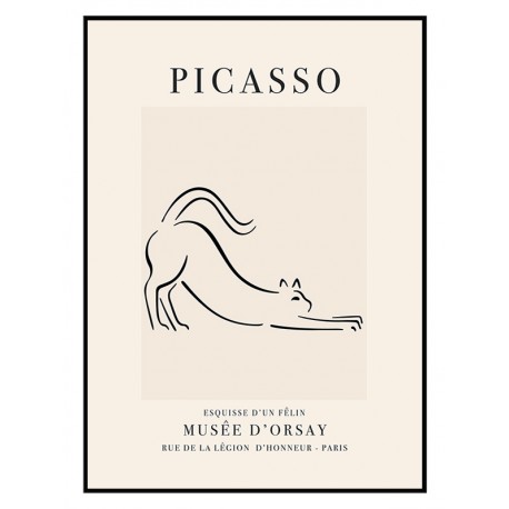 Постер в рамці "Cat. Pablo Picasso" розмір на вибір