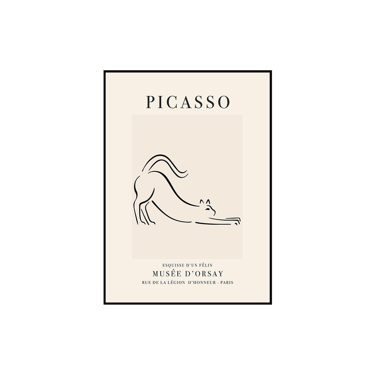 Постер в рамці "Cat. Pablo Picasso" розмір на вибір