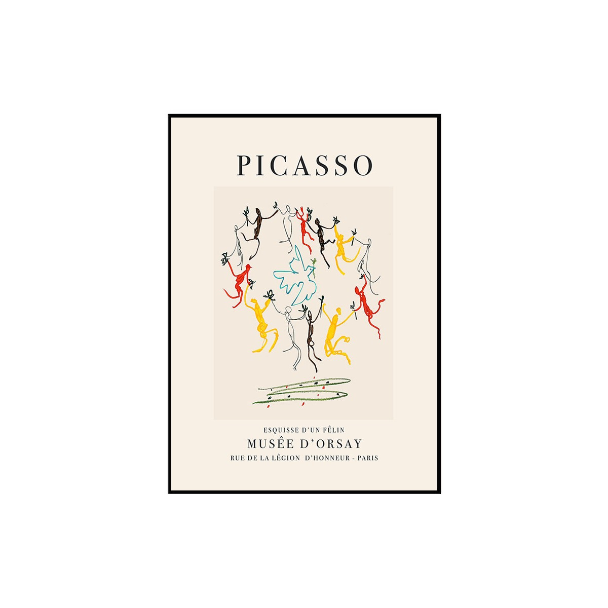 Постер в рамке "Dancing. Pablo Picasso" размер на выбор
