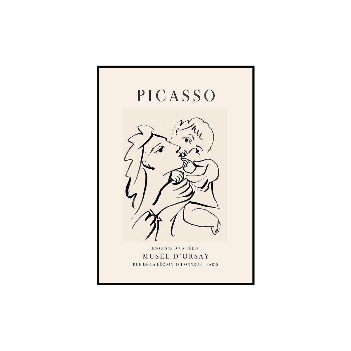 Постер в рамке "Mother and child, 1951 Pablo Picasso" размер на выбор