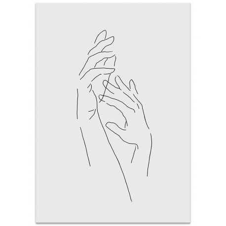 Постер "Line Hands"