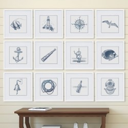 Комплект постерів в рамках "Nautical"