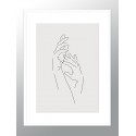 Постер в рамке "Line Hands"