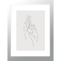 Постер в рамке "Line Hands"