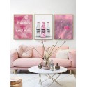Комплект постеров в рамках "Only pink"